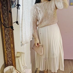 High waisted midi skirt